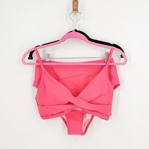 Cupshe Pink Bikini Set with Classic Bow Detail